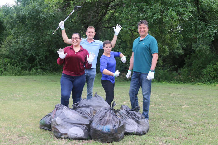 We Cleaned Nearly 150 Lbs Of Trash Out Of The Waterway Behind Our Corporate Office