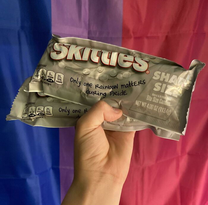 My Mom Got Me The Pride Skittles I Don't Really Ever Eat Skittles But I Love What They Did With Taking The Rainbow Out