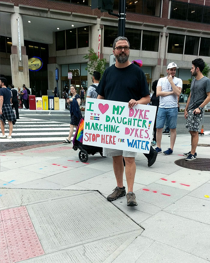 Saw This Awesome Dad At The DC Dyke March