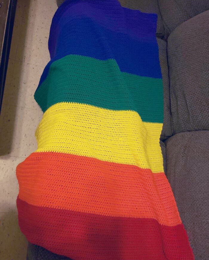 My Mom Got Me A Pride Blanket Made