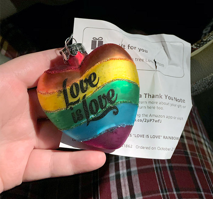 Came Out As Bi To My Mom This Year. We Buy Each Other Ornaments For Christmas Every Year. She Sent Me This In The Mail Today