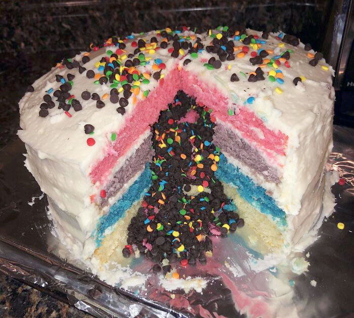 Earlier This Year I Came Out To My Parents And They Were Accepting, But Ever Since Then It's Just Kind Of Been Ignored. Until My Dad Made This Cake For My Birthday Today