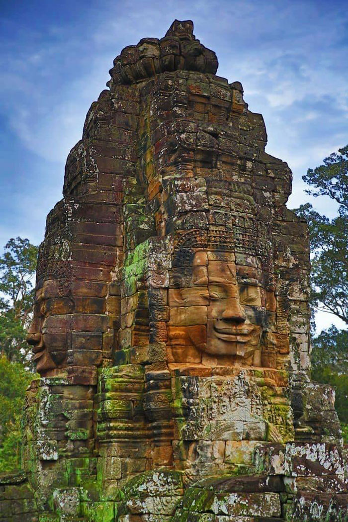 The Richly Decorated Khmer Temple Built Around 1190 Was The State Temple Of King Javayarman. Located North Of Angkor Wat, Cambodia In The Old Capital Of Angkor Thom, The Exterior Boasts Some Of The Most Beautiful Individual Stone Cut Statues In The World