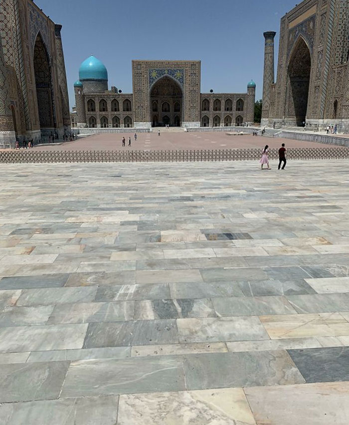 These Stairs Leading To The Registan In Samarkand, Uzbekistan