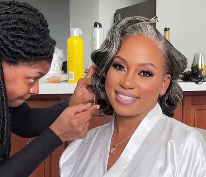 Bride Goes Viral After Embracing Her Natural Hair Color On Her Wedding Day Bride Goes Viral After Embracing Her Natural Hair Color On Her Wedding Day