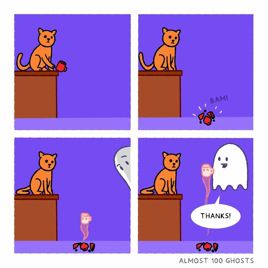 Artist Shows The Secret Life Of Some Adorable Ghosts (35 Pics)