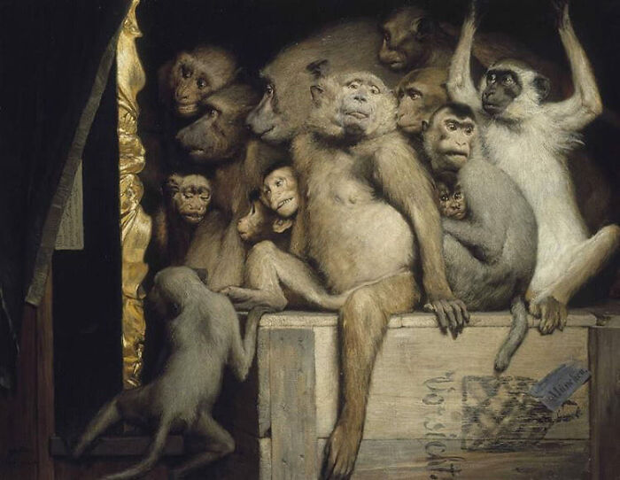 ‘Monkeys As Judges Of Art’ (1889) By Gabriel Von Max