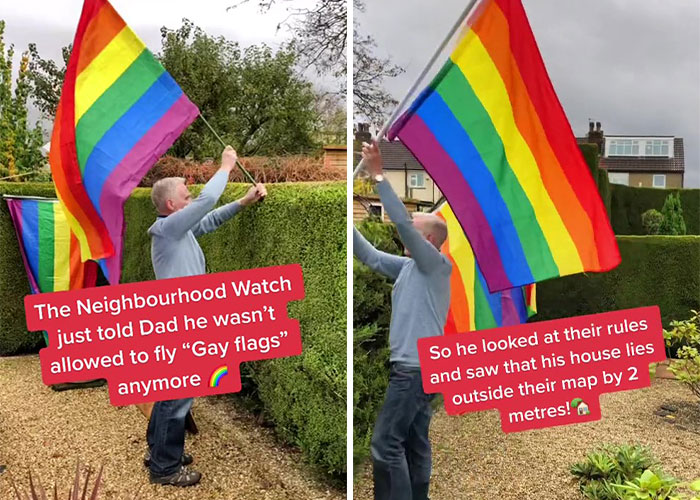 The Internet Cannot Get Enough Of This Dad Who Filled Yard With Pride Flags To Annoy Homophobic Neighbor The Internet Cannot Get Enough Of This Dad Who Filled Yard With Pride Flags To Annoy Homophobic Neighbor
