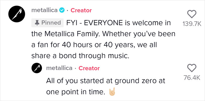 Metallica Address Negative Comments On 'Master Of Puppets' TikTok Video, Calling For An End To Gatekeeping