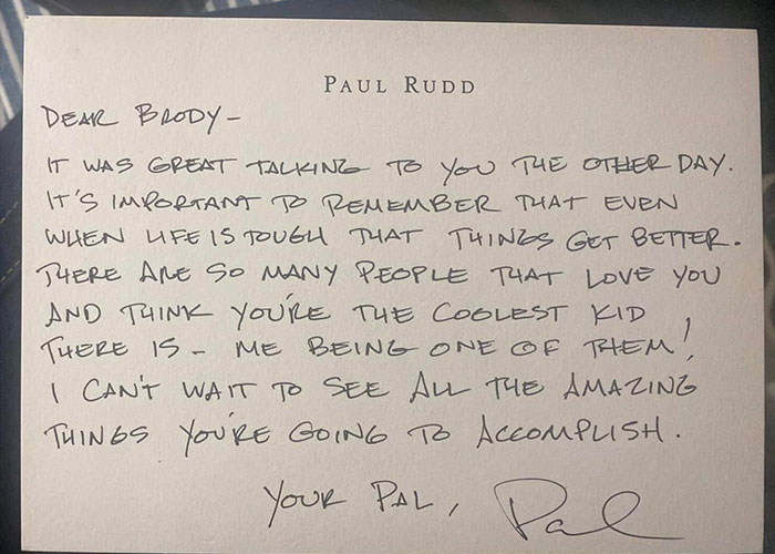 Paul Rudd Befriends Lonely Bullied Kid And Their Text Exchange Has The Internet In Tears Paul Rudd Befriends Lonely Bullied Kid And Their Text Exchange Has The Internet In Tears