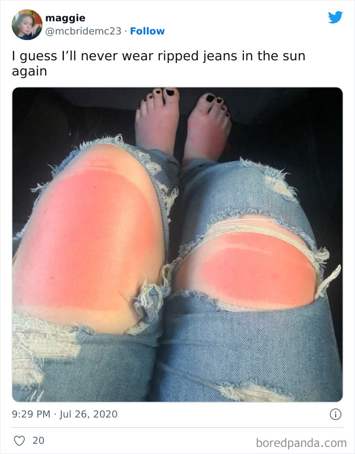 Ripped Jeans Sunburn