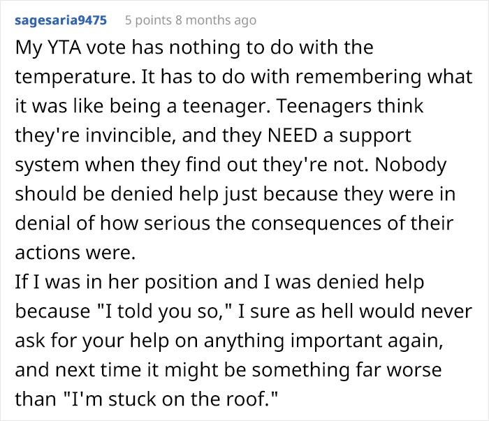 Dad Leaves Daughter On The Roof In 18°F Weather For 2 Hours To Teach Her A Lesson, Wonders If He's The Jerk Dad Leaves Daughter On The Roof In 18°F Weather For 2 Hours To Teach Her A Lesson, Wonders If He's The Jerk