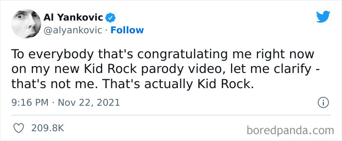 Weird Al Yankovic Destroys Kid Rock’s New Music Video