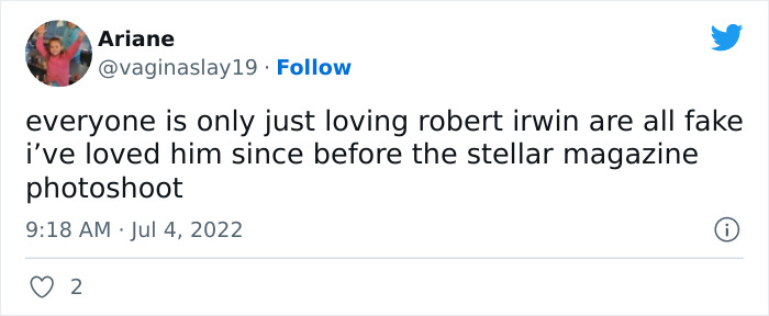 Robert Irwin's Photoshoot With Stellar Magazine Is Creating Quite A Buzz On The Internet Robert Irwin's Photoshoot With Stellar Magazine Is Creating Quite A Buzz On The Internet