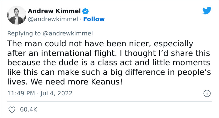 Twitter User Shares A Wholesome Conversation He Overheard At The Airport Between Keanu Reeves And A Fan, Tweet Goes Viral With Over 300k Likes