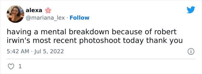 Robert Irwin's Photoshoot With Stellar Magazine Is Creating Quite A Buzz On The Internet Robert Irwin's Photoshoot With Stellar Magazine Is Creating Quite A Buzz On The Internet