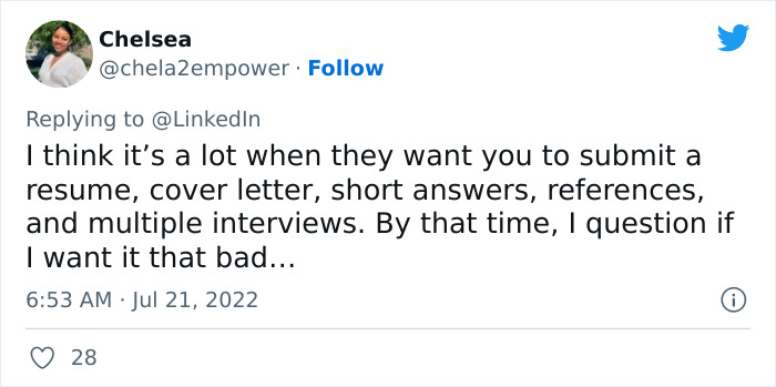 LinkedIn Dissed ‘Little Miss’ For Not Applying If There Is A Cover Letter Requirement And Twitter Users Respond LinkedIn Dissed ‘Little Miss’ For Not Applying If There Is A Cover Letter Requirement And Twitter Users Respond