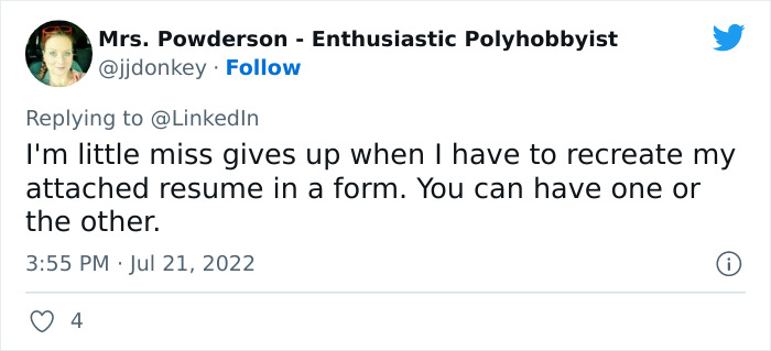 LinkedIn Dissed ‘Little Miss’ For Not Applying If There Is A Cover Letter Requirement And Twitter Users Respond LinkedIn Dissed ‘Little Miss’ For Not Applying If There Is A Cover Letter Requirement And Twitter Users Respond