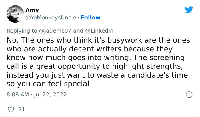 LinkedIn Dissed ‘Little Miss’ For Not Applying If There Is A Cover Letter Requirement And Twitter Users Respond LinkedIn Dissed ‘Little Miss’ For Not Applying If There Is A Cover Letter Requirement And Twitter Users Respond