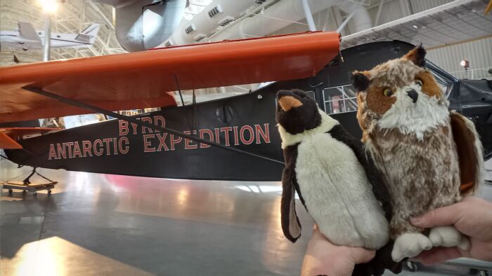 Mine And My Husband's Favorite Plushies (He's The Owl). Here They Are At The National Air And Space Museum.
