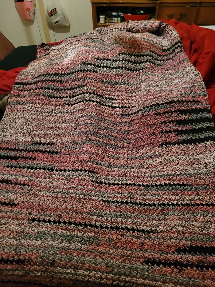This Is The Blanket That My Mom Crocheted For Me.