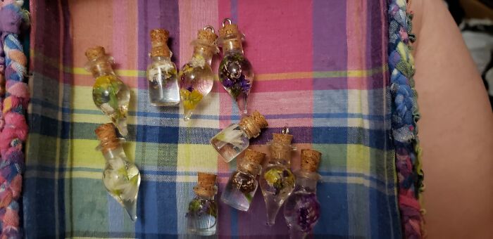 Flowers In A Tiny Bottle - Necklaces