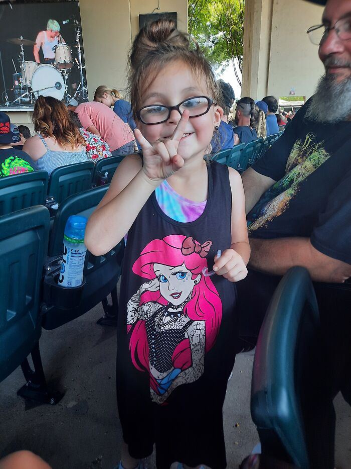 My Daughter, Aria, Rocking Out At A Concert With Mom And Dad Definitely Makes Me Happy! Contributing To The Next Generation Of Head Bangers!