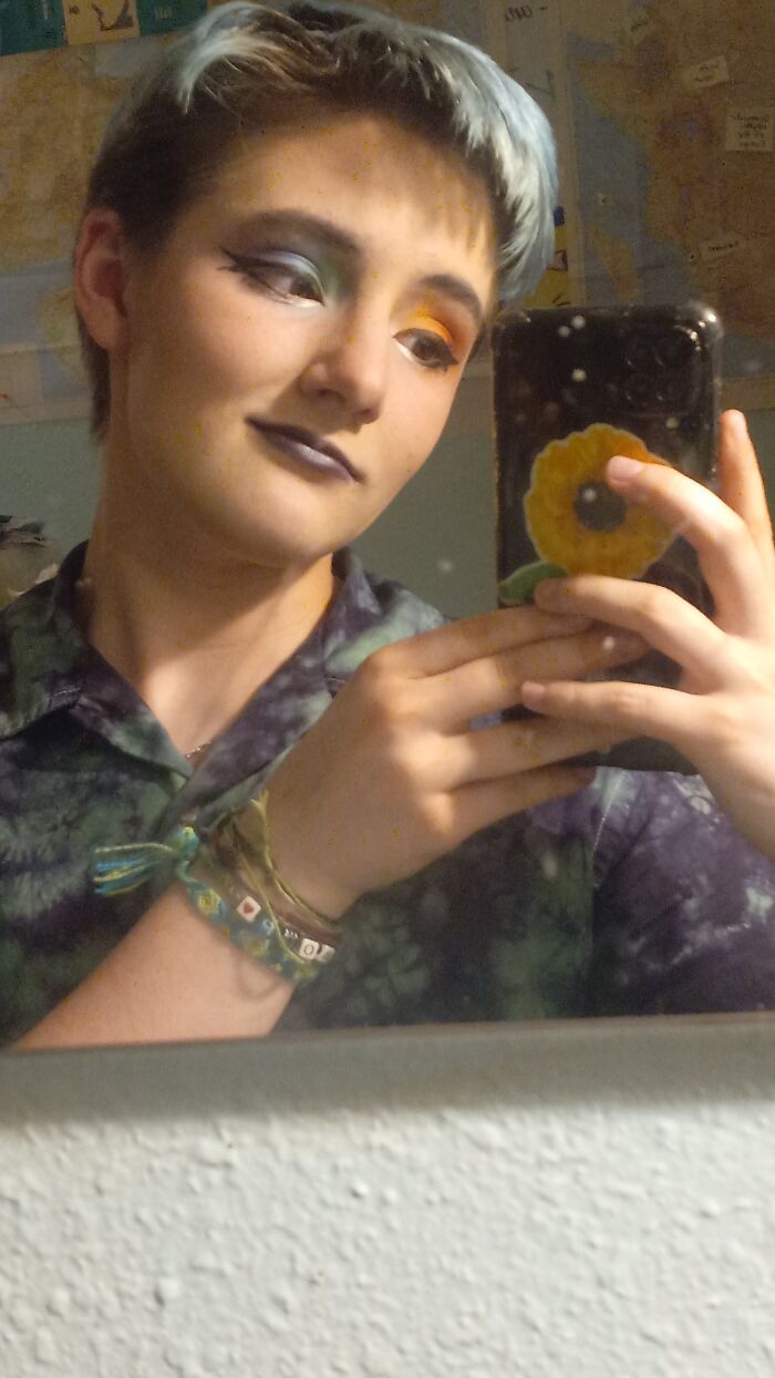 Testing Out A Pride Look And Practicing Using Liquid Eyeliner - I Don't Hate It (: