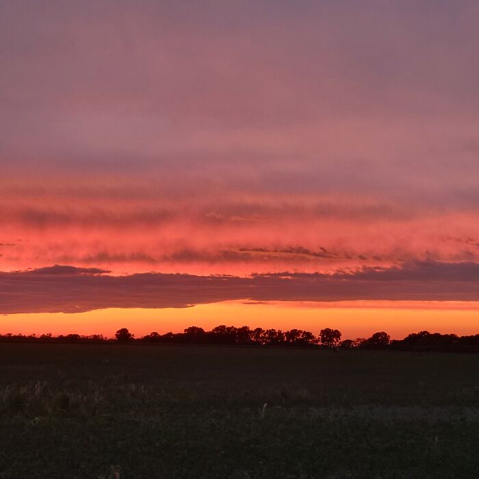 Sunset In Hues Of Red. Sedgwick, Ks June 27th, 2022