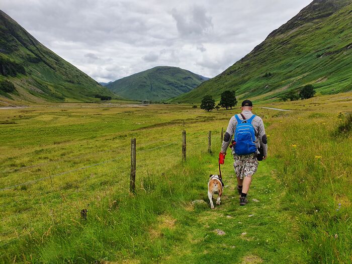 Glen Coe. A Walk With My Dog On Our Vacation.