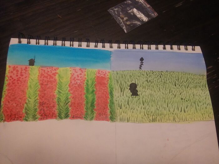Watercolor. Right Now I'm Litteraly Using Crayola, But Someday I Hope To Have Nicer Paints.