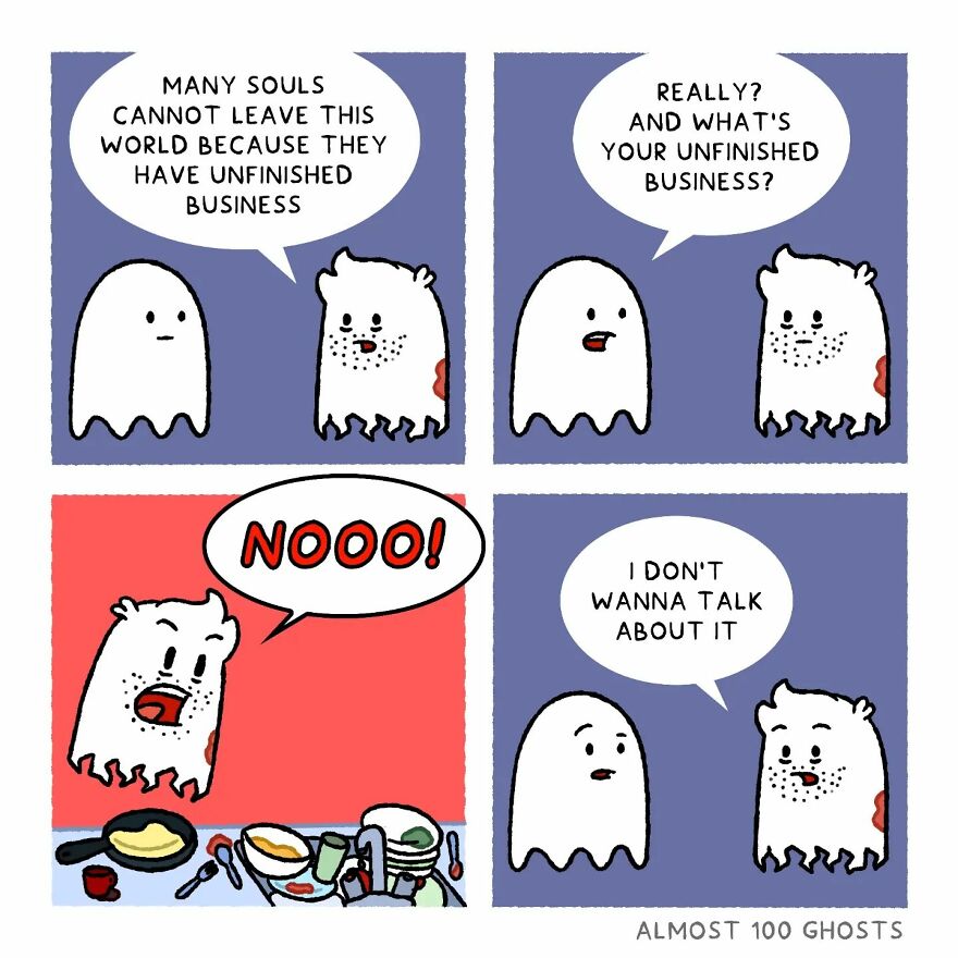 Artist Shows The Secret Life Of Some Adorable Ghosts (35 Pics)
