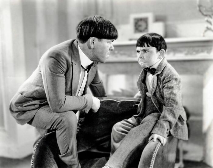 Moe And His Mini Me In "The 3 Little Pigskins", 1935
