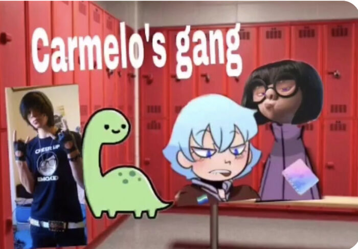 Francis The Emo, Dino The Dino, Carmelo The Gay, Emilio My Purple Eyed Baby
