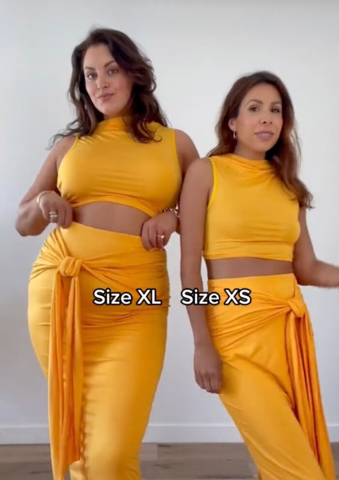 Women Compare XL And XS Sizes Of The Same Clothes, And Their Videos Go Viral
