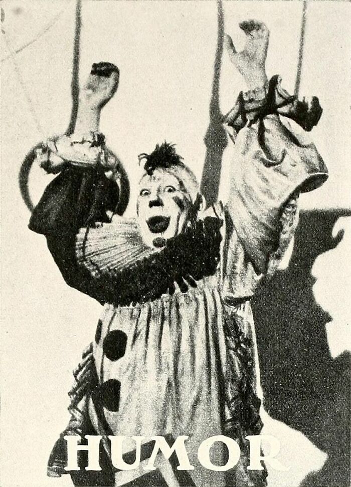 This Clown, According To A Student Editor, Is A Fine Example Of Humor. Knee-Slapping, I Tell You. From Ball State University’s 1928 Yearbook