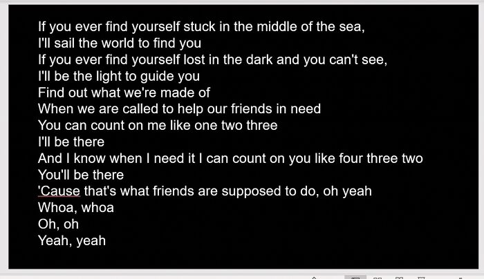 It’s A Screenshot (S) Of Song Lyrics So I Remember Them, But It Was Taken 2 Years Ago