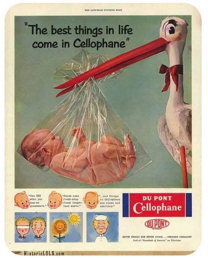 Cellophane Ad Poster 1950s