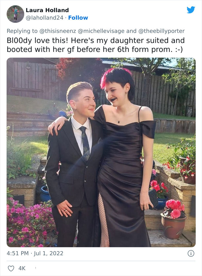 Supportive Mom Shares Pics Of Son Wearing A Dress For Prom, Inspiring Others To Accept And Celebrate Their Children