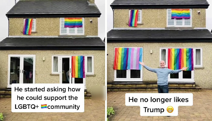 The Internet Cannot Get Enough Of This Dad Who Filled Yard With Pride Flags To Annoy Homophobic Neighbor