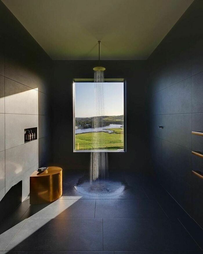 This Spacious Waterfall Shower
