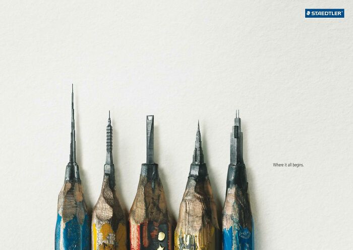 Staedtler Pencils Ad. It's Crisp, Clean, Creative And Eye Catching