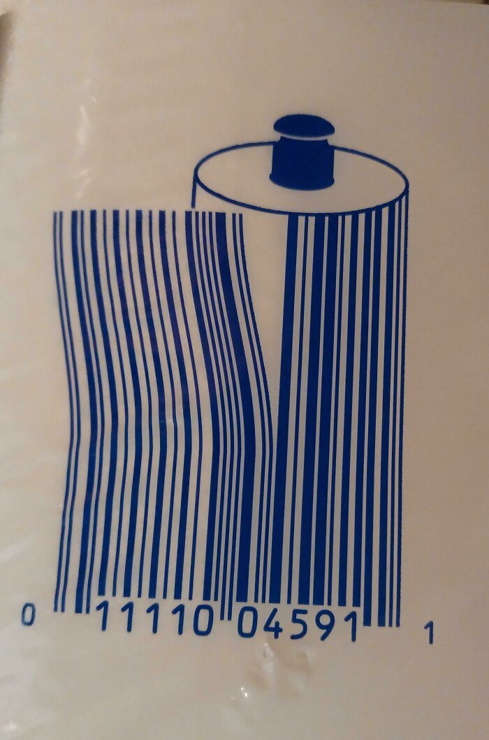 Barcode On A Roll Of Paper Towels