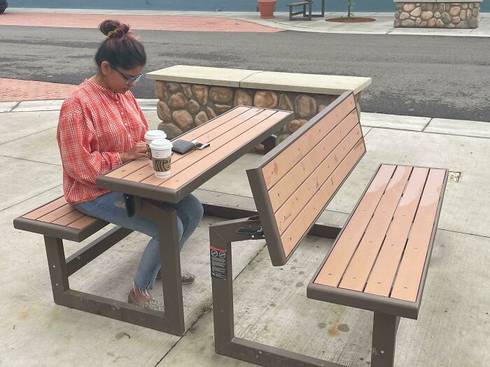 This Park Bench Can Fold Out Into A Table. All Park Bench Designers Can Stop What They’re Doing, We’ve Reached Elite-Park-Bench-Status
