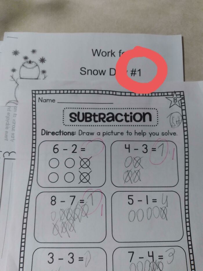 My 6 Year Old Son's Teacher Marks All Of His Answers With A "1" Wrong Because Of His Unique Way Of Writing It