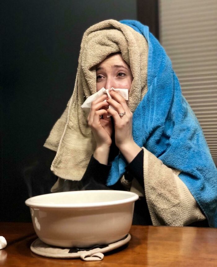 My Wife Being Overly Dramatic With A Head Cold