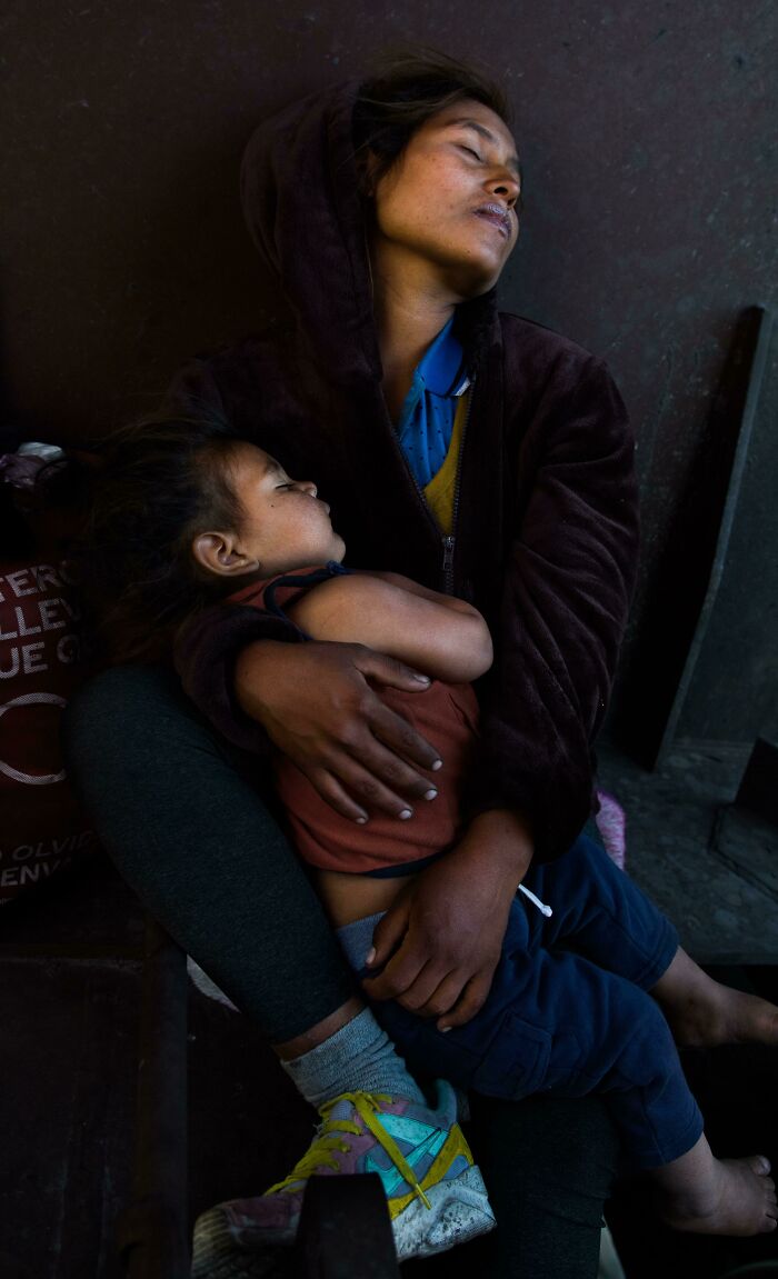 Migrant Mother With Her Daughter