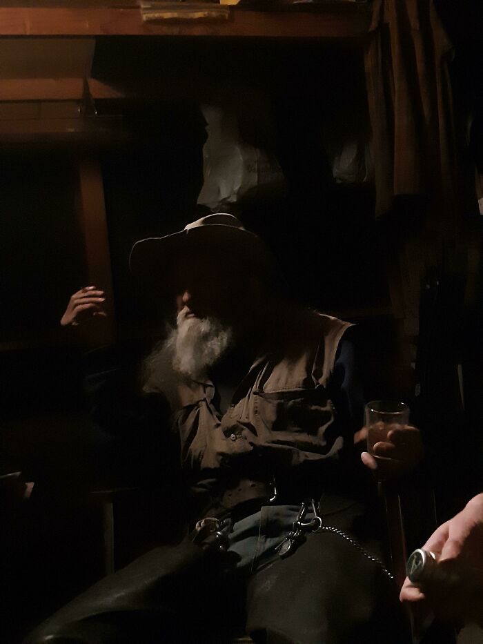 An Old Timer Telling Stories