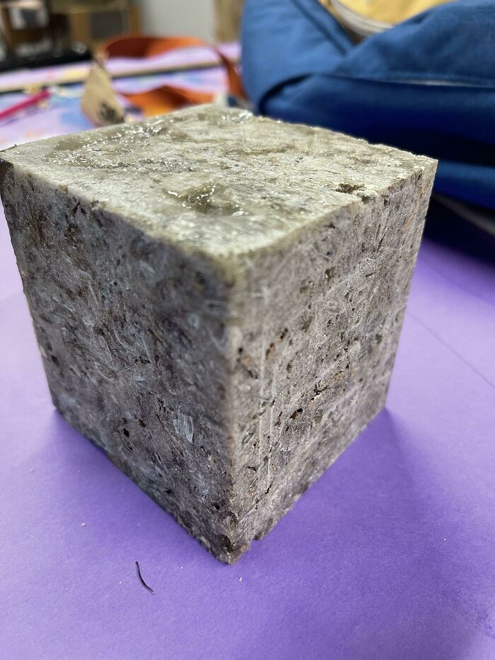 This Brick Is 90% Trash. My Workshop Is Working Towards Complete Zero Waste By Turning Our Trash Into Machinable Stock