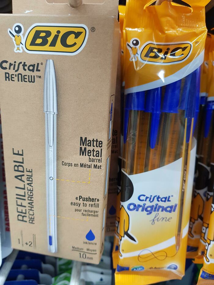 Bic Brand Now Sells Refillable Pens